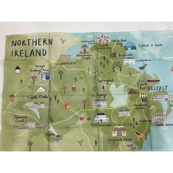 Northern Ireland Organic Cotton Tea Towel 25”x 18” NEW - Picture 3 of 3